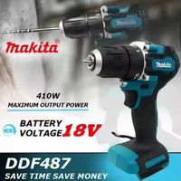 Makita Original DDF487 Cordless Driver Drill Brushless Electric Impact Screwdriver 18V Rechargeable Power Tool
