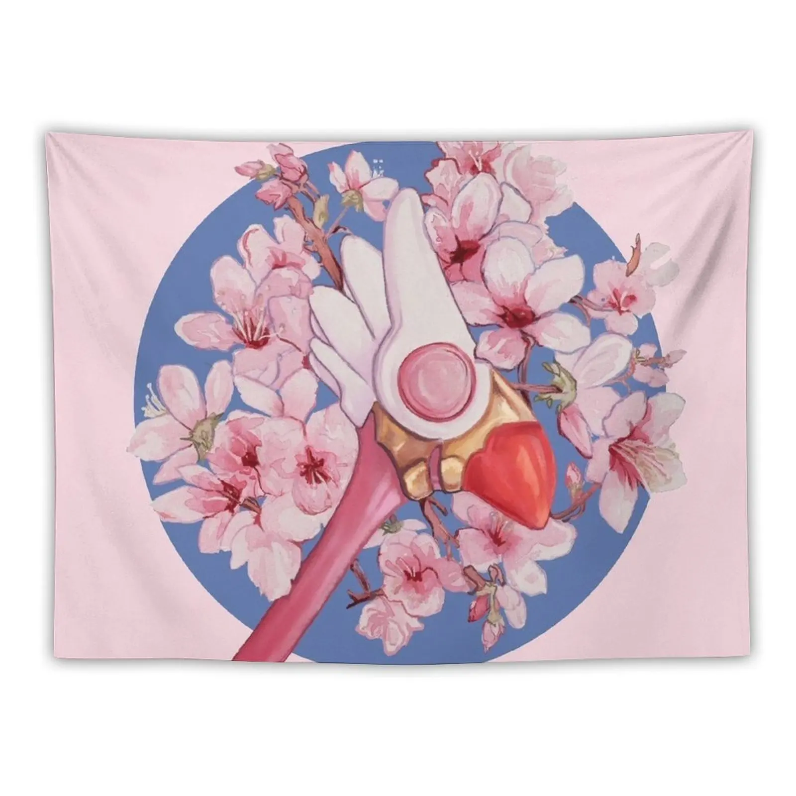 Cardcaptor Sakura Floral Sealing Wand Tapestry Home Decoration For Bedroom Tapestry