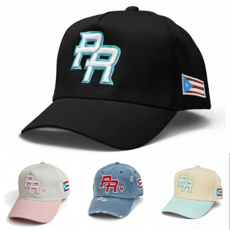 Fashion Creative New Adjustable Baseball Cap Puerto Rico Side Flag Hip Hop Hat Outdoor Leisure Daily Sunshade Hat Baseball Hat