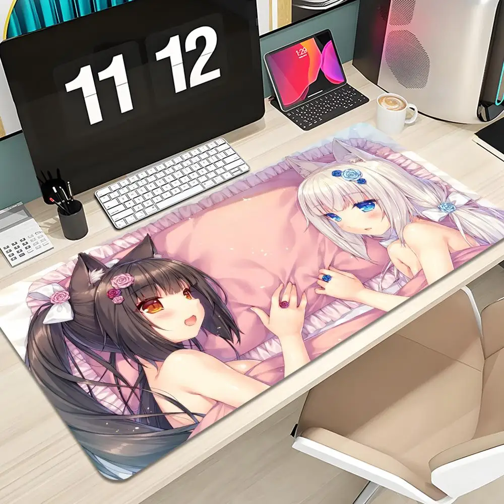 Nekopara Mouse Pad Keyboard Mousepad lauge 1200X600 mm Desk Mat PC Gamer Office Carpet Home Table pad