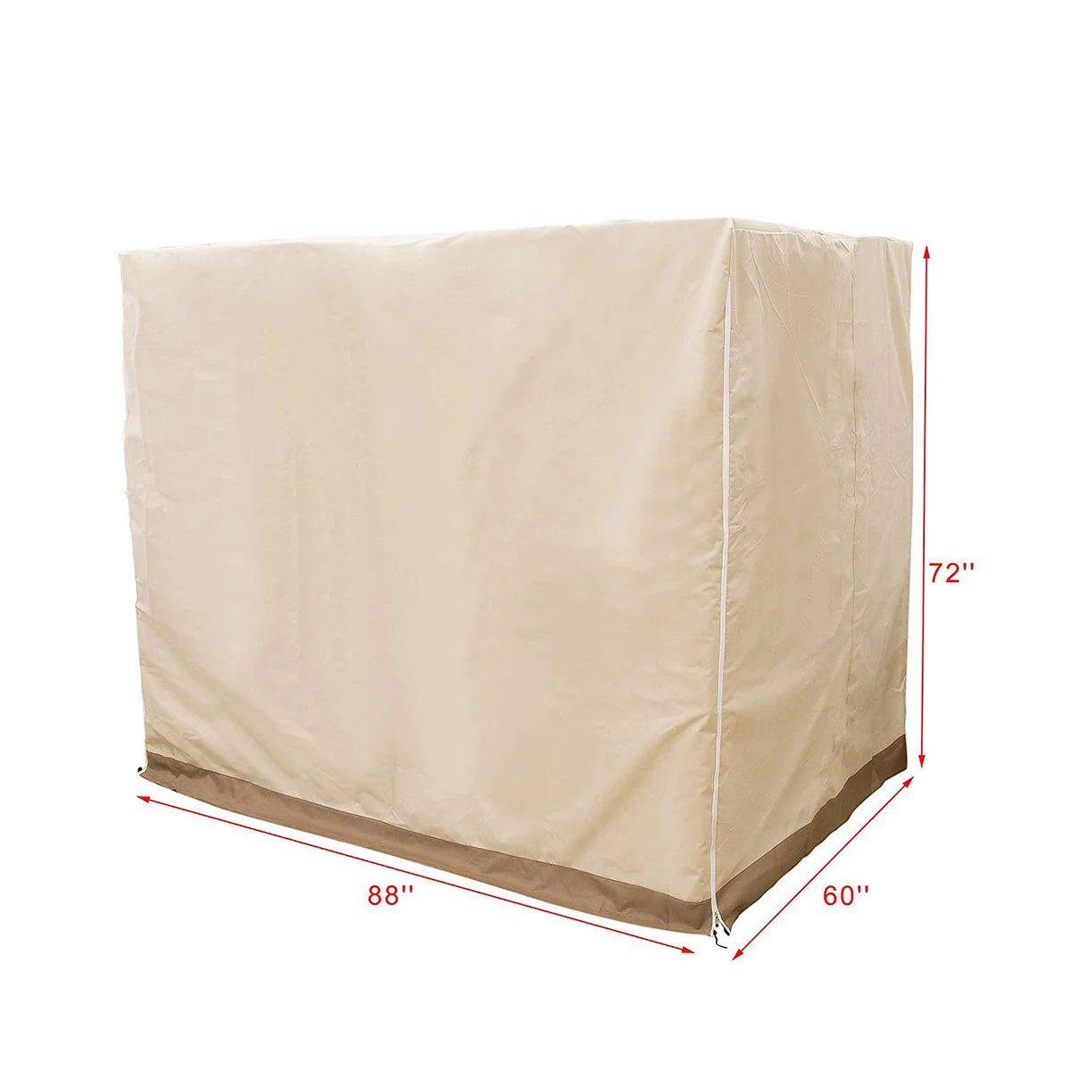 Waterproof Outdoor Hanging Chair Protective Cover Garden Swing Cover Creative Chair Cover (Beige and Coffee)