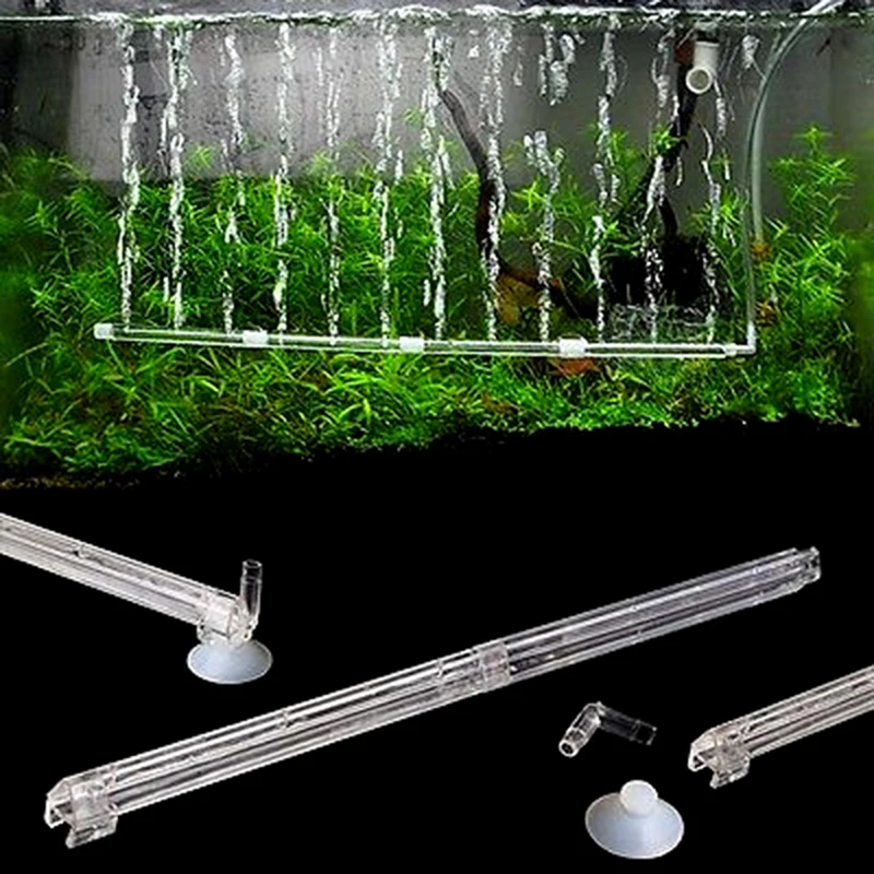 12Pcs/Set Spliceable Aquarium Air Stone Bubble Bar Wall Curtain Tube Hose Fish Tank Pump Hydroponic Oxygen Diffuser Tube Plastic