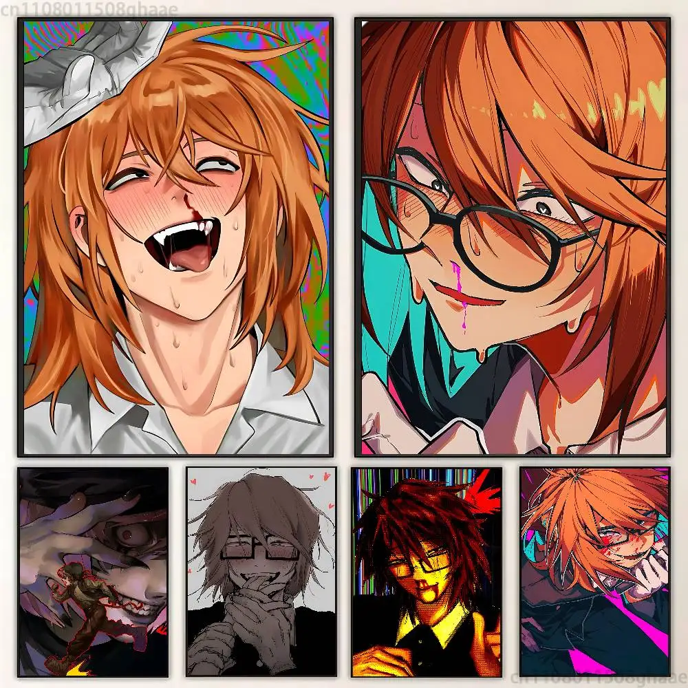 

R-Ranfren Anime Poster Fancy Poster Wall Sticker for Living Room Bar Vintage Decorative Painting