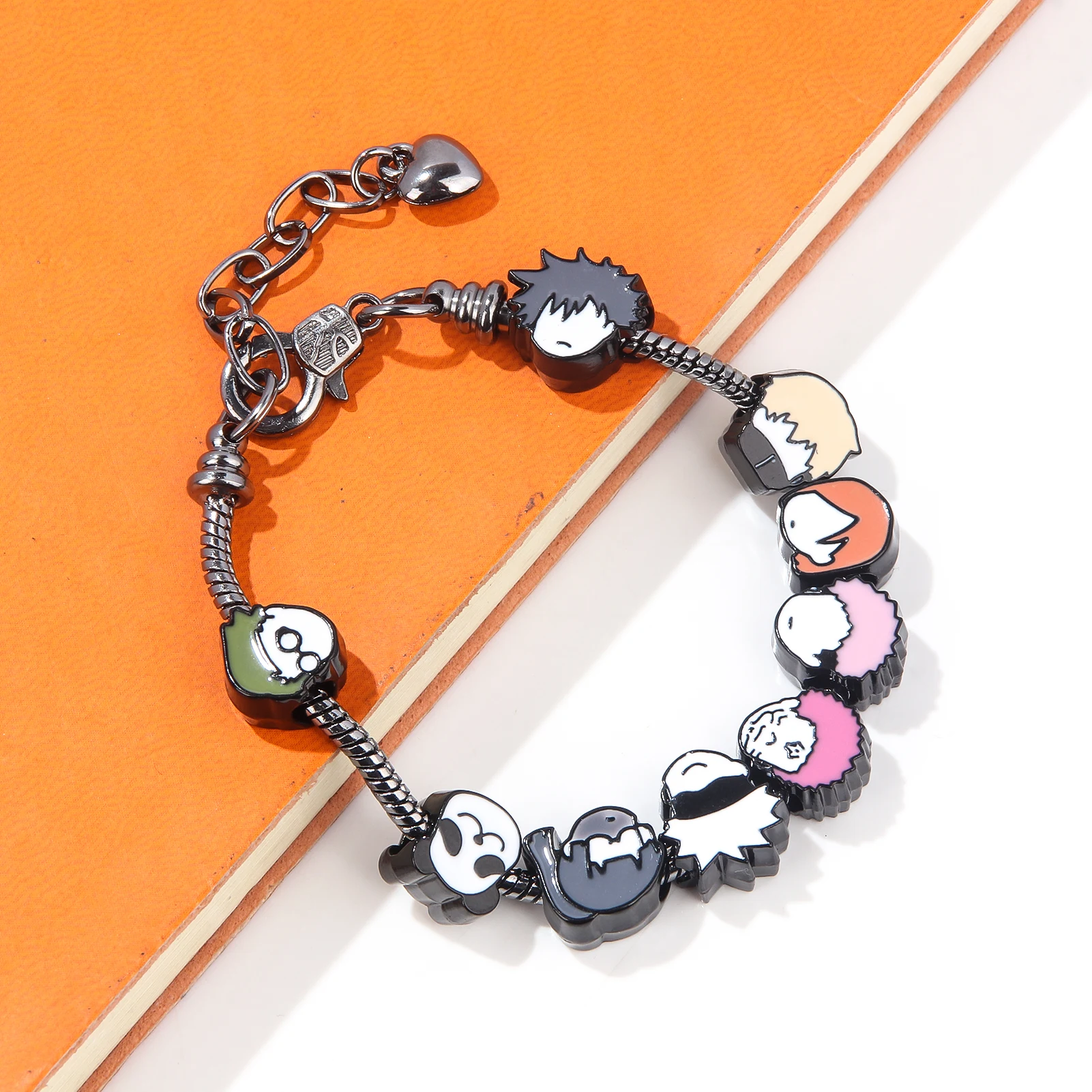 Anime Cute Metal Jujutsu Kaisen DIY Bracelet Cartoon Fushiguro Megumi Yuji Pendant Detachable Bracelet Fans Cosplay Gift Jewelry