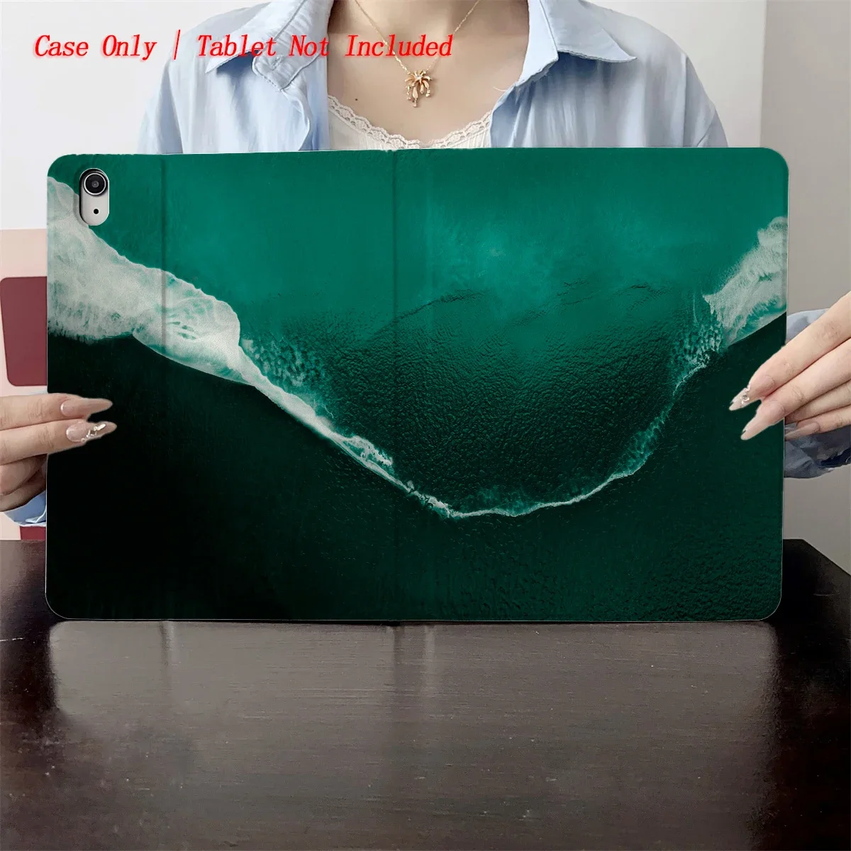 

2025Green Beach Print Pattern — подходит для защитных чехлов из нескольких планшетов Apple, таких как iPad/iPad pro/iPad mini/iPad air