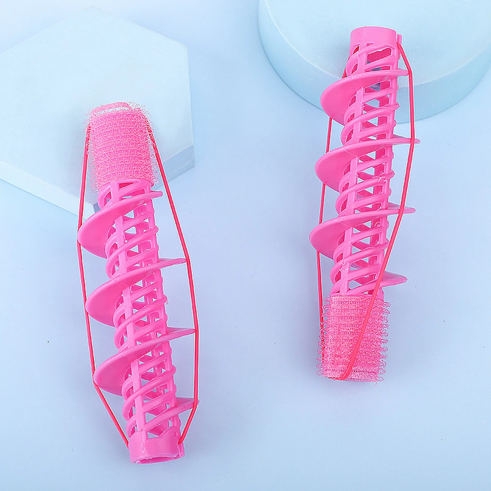 2pcs No Heat Hair Rollers Large Waves Spiral Curling Iron Lazy Curling Tool Plastic Blowout Hair Curling Iron for All Hair Types