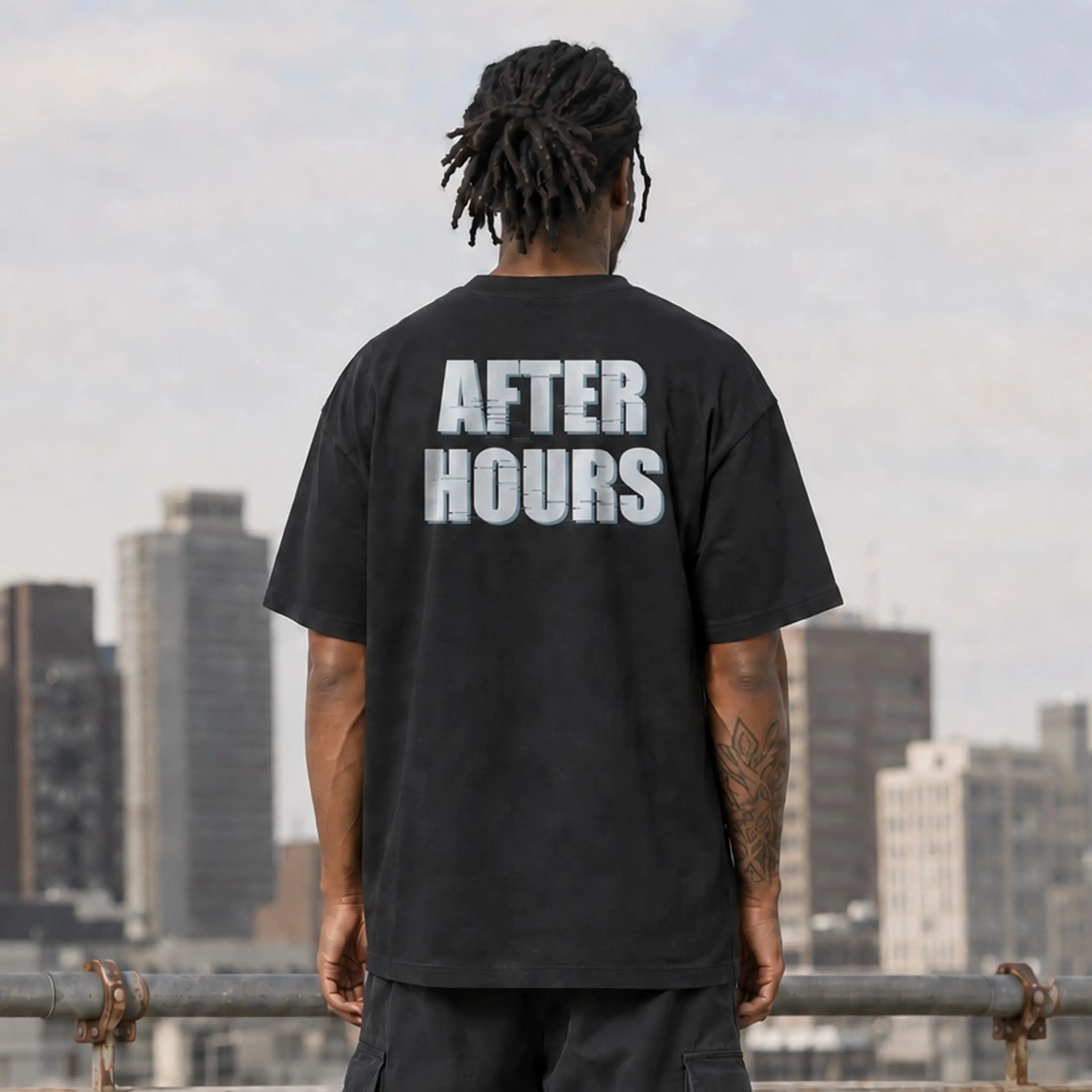 Keep Moving Typographic Oversized Heavyweight T-Shirt