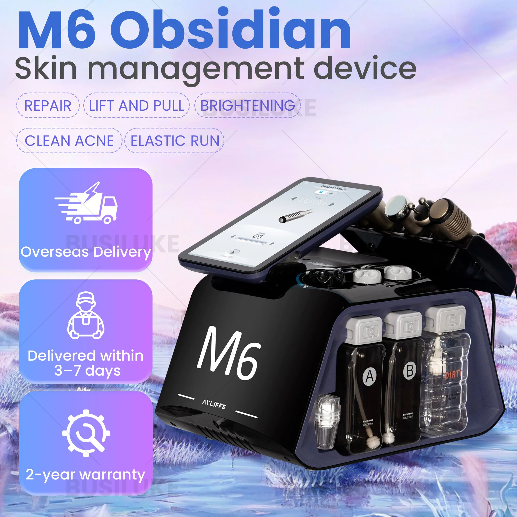 M6 Hydri Non‑Invasive Hydradermabrasion Skin Management Machine Facial Deep Cleansing Face Lifting Rejuvenation Beauty Equipment