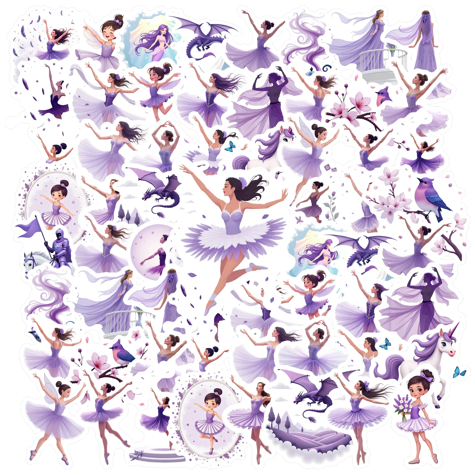 

35-100 шт. элегантные волшебные наклейки с единорогами, фантазийные фэнтезийные существа, детские наклейки, наклейки «сделай сам», для гитары, ноутбука, «сделай сам»