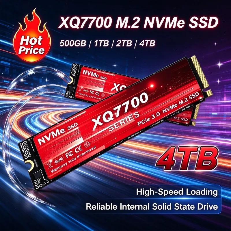 XQ7700 SSD NVMe M.2 PCIe 3.0 original, 1 TB, 2 TB, 4 TB, SSD para jogos, unidade de estado sólido interna M2 2280, ideal para criadores de conteúdo.