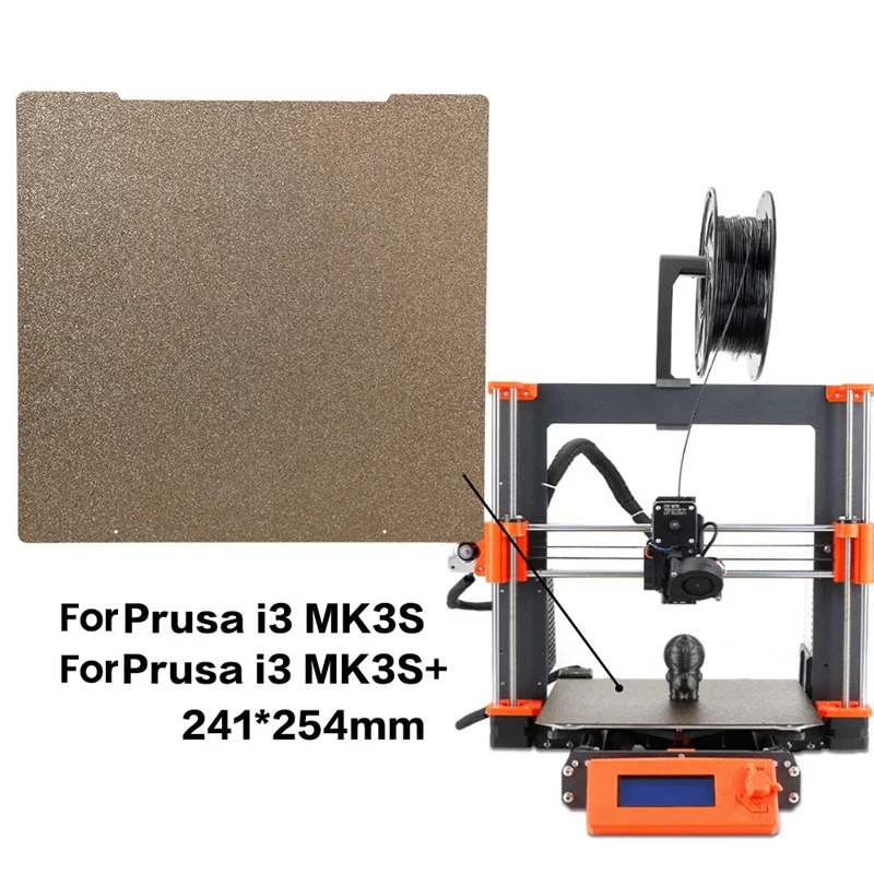 Build Plate PEI Sheet 241x254MM Double-Sided Spring Steel Sheet for Prusa I3 MK3/MK3S/MK4 3D Printer Accessories [No.3 Elnic]