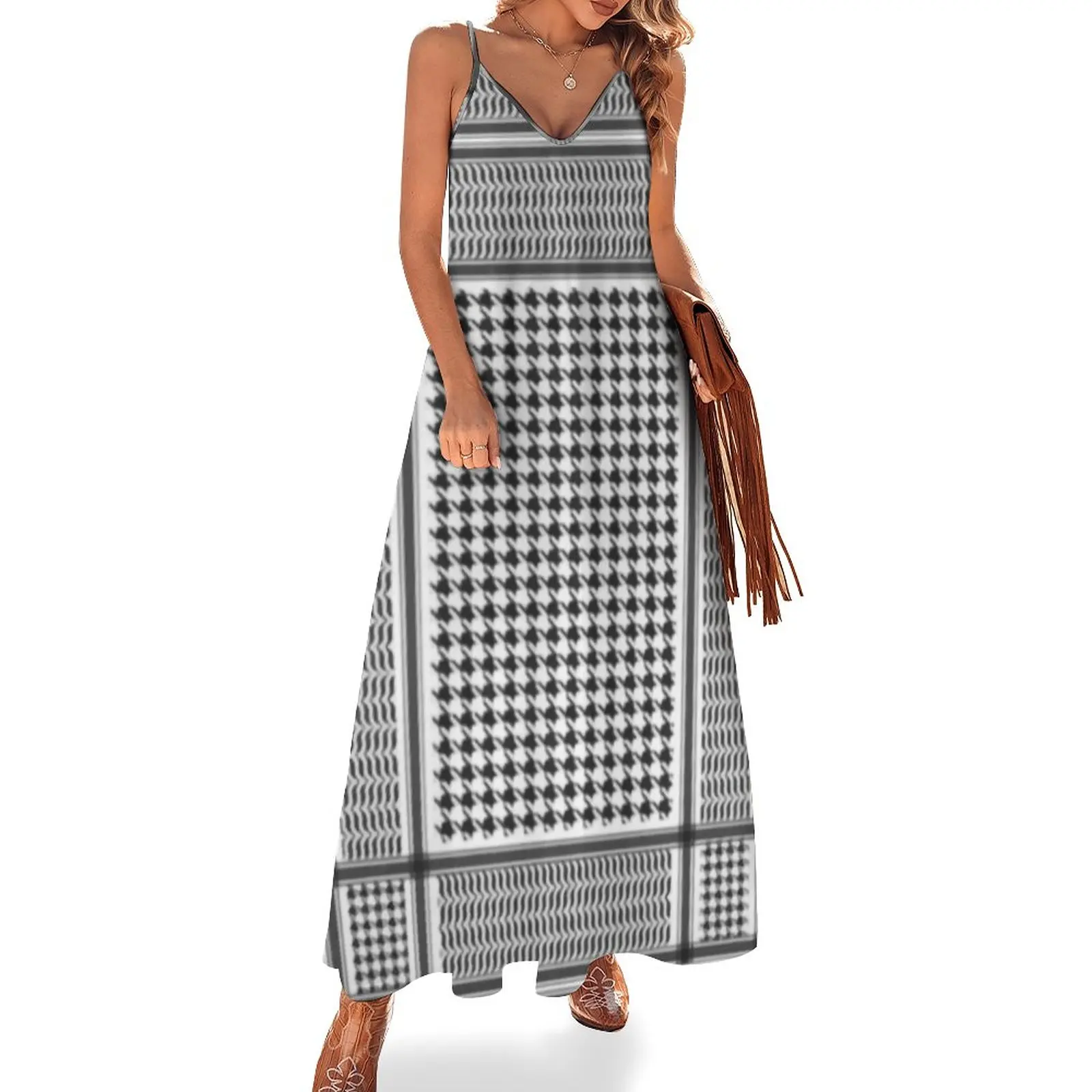 

black keffiyeh Sleeveless Dress ladies dresses for women 2023 Dress for pregnant women