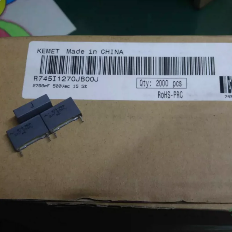 10pcs-100pcs KEMET AV R74 0.0027uf/500VAC 2.7nf 2n7 2700pF 272 brand new 15MM