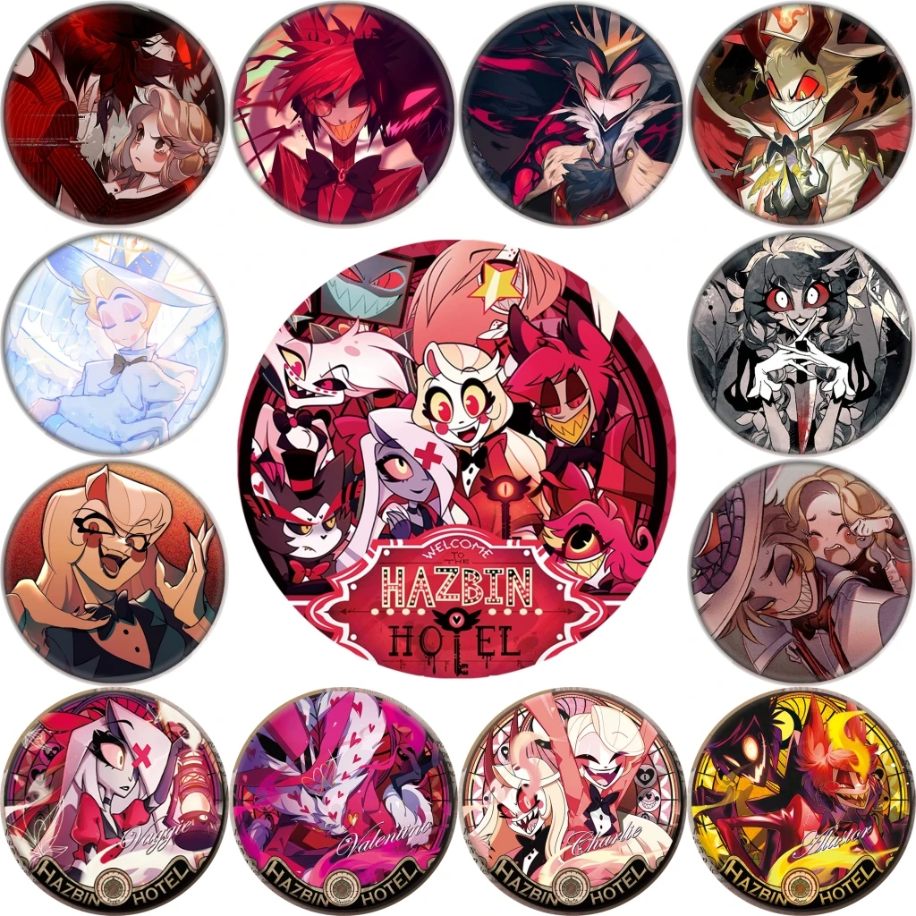 58 مللي متر أنيمي هازبين تشارلي مورنينجستار فاجي ألاستور تأثيري حلي شارة دبوس SPTE صفيح بروش ﻿   الدعامة جيلف