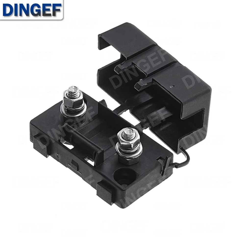 1Set ANS Trumpet Fork Plug Fuse 32V 40A 50A 60A 70A 80A 100A 125A 150A 200A Bolt Fixed Insurance Film + ANS-8 Safety Plate Base