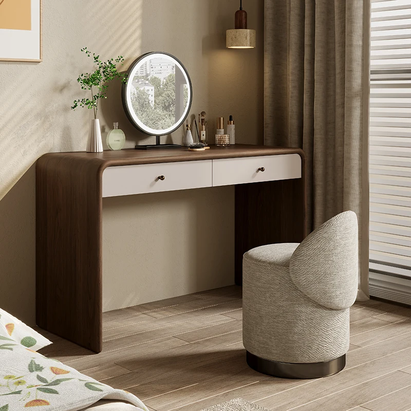 Mirror Desk Chair Bedroom Makeup Vanity Table Storage Drawers Dressing Table Cabinet Mobile