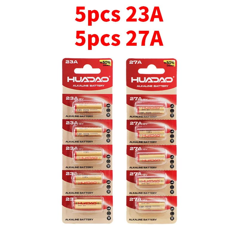 5-60PCS 12V 23A/27A Alkaline batterijset, langdurig bruikbaar voor deurbel, afstandsbediening, speelgoed, zaklamp, A23 E23A L1028 compatibel
