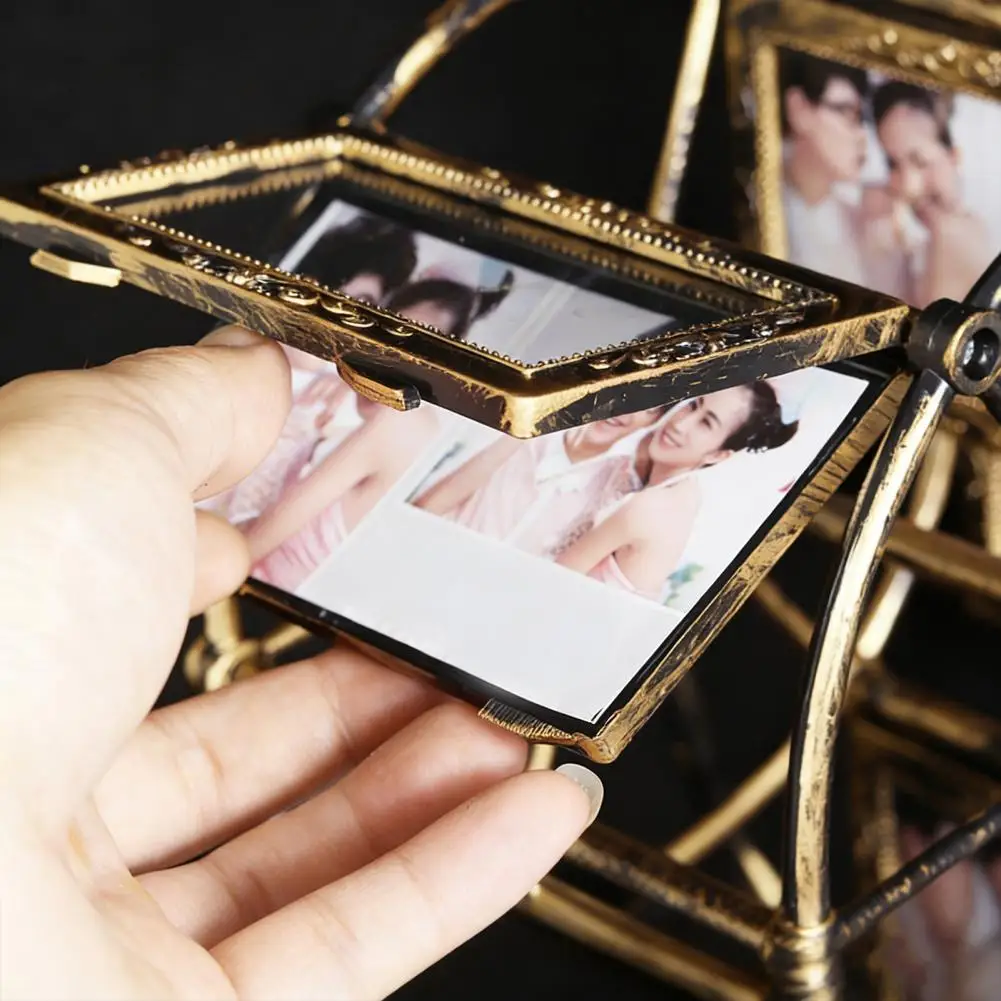 Ferris Wheel Photo Frame Embossed Picture Frame Rotating Ferris Wheel Picture Frame 16-photo Vintage Embossed Display for Family