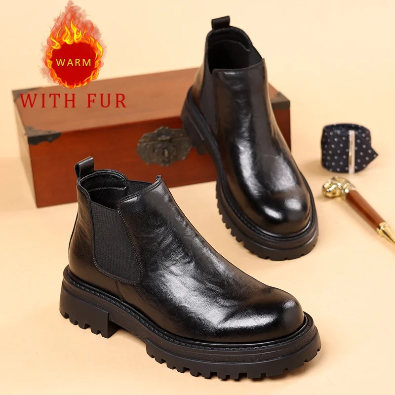 

Повседневные мужские ботинки. Удобные минималистичные туфли в британском стиле для работы и отдыха. Классические туфли для взрослых на толстой подошве. Новые черные.