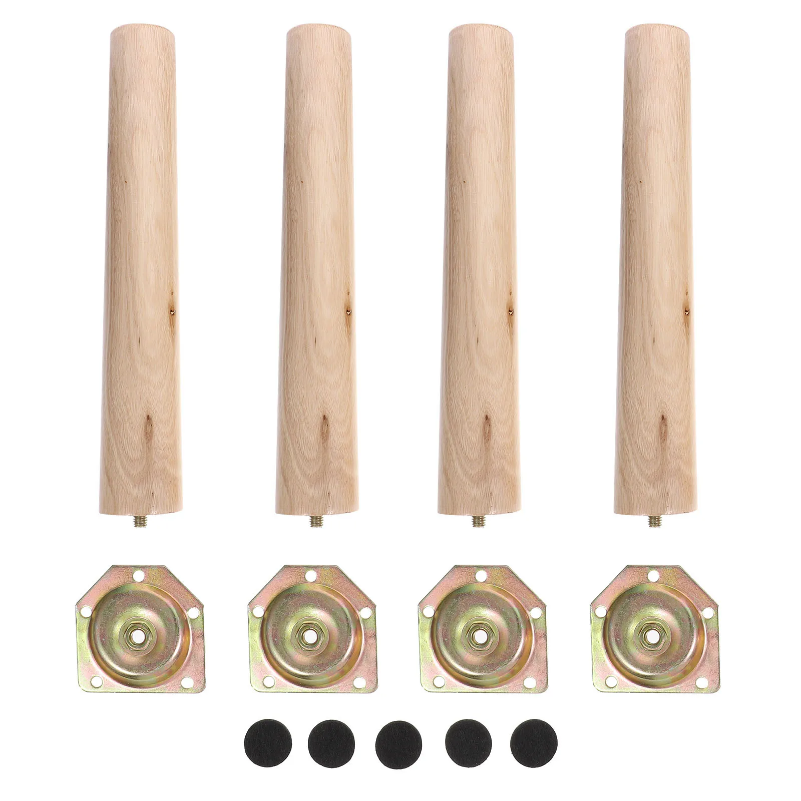 

4Sets Wood Furniture Legs Sofa Bed Table Bench Cabinet Replacement Furniture Feet Strong Load Bearing Polished