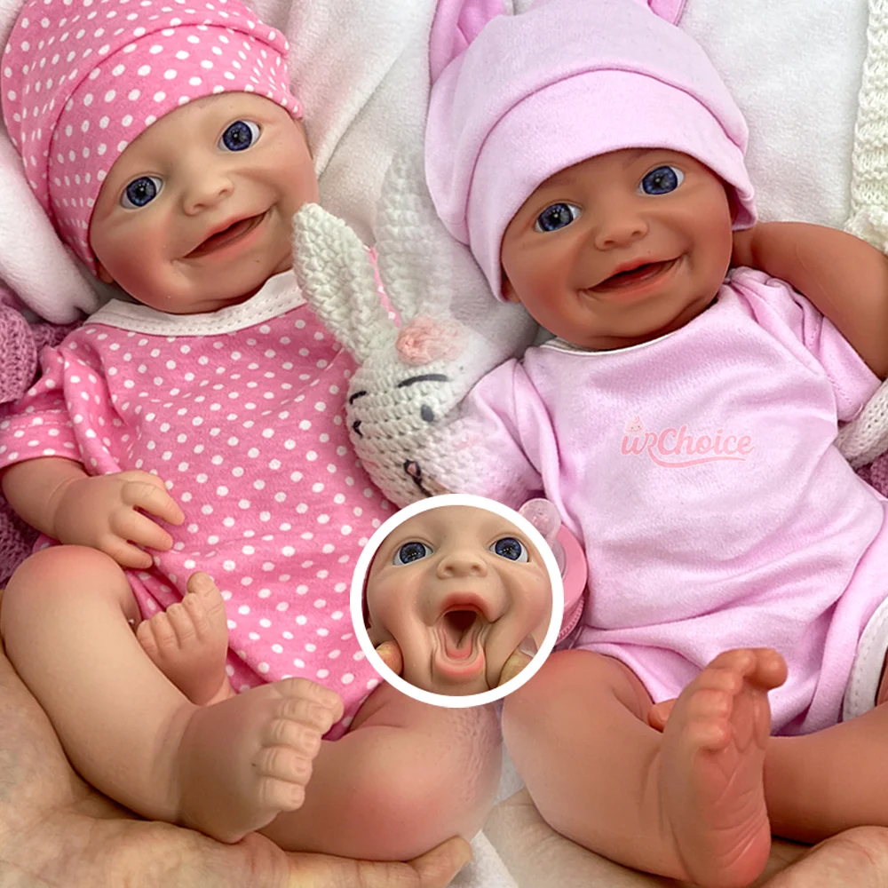 

Lifelike 17" Silicone Reborn Baby Girl Open Mouth Realistic Newborn Doll For Holidays Gift Collectors Doll Enthusiast