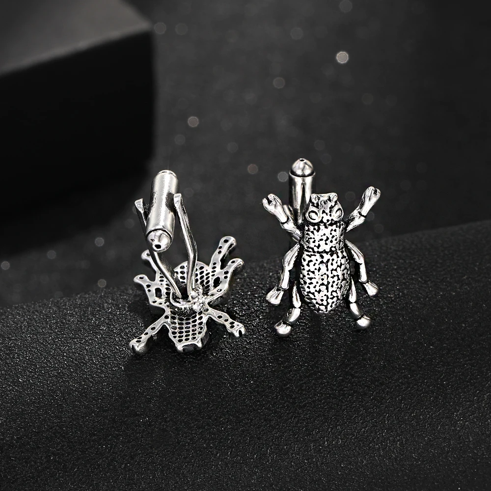 Herren Insekten sammlung Manschetten knöpfe Persönlichkeit lang gehörnten Käfer Ceram bycidae Knopf Gemelos für Anzug Hemd Schmuck – Detail 5