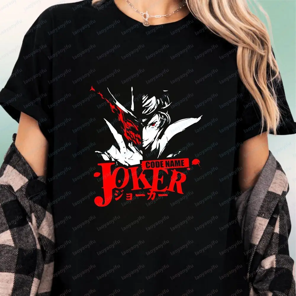 Persona 5 - Summer Trend Harajuku Short-Sleeved Men's and Women's Universal Shirt Pattern Large-Sized Comfortable T-Shirt