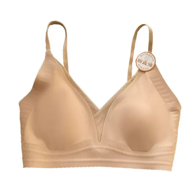 KUCLUT Seamless, Large-Bust Minimizing Foundation Liquid Bra for Women, Breathable, Lift-Up, Anti-Sagging Tank-Style Bra
