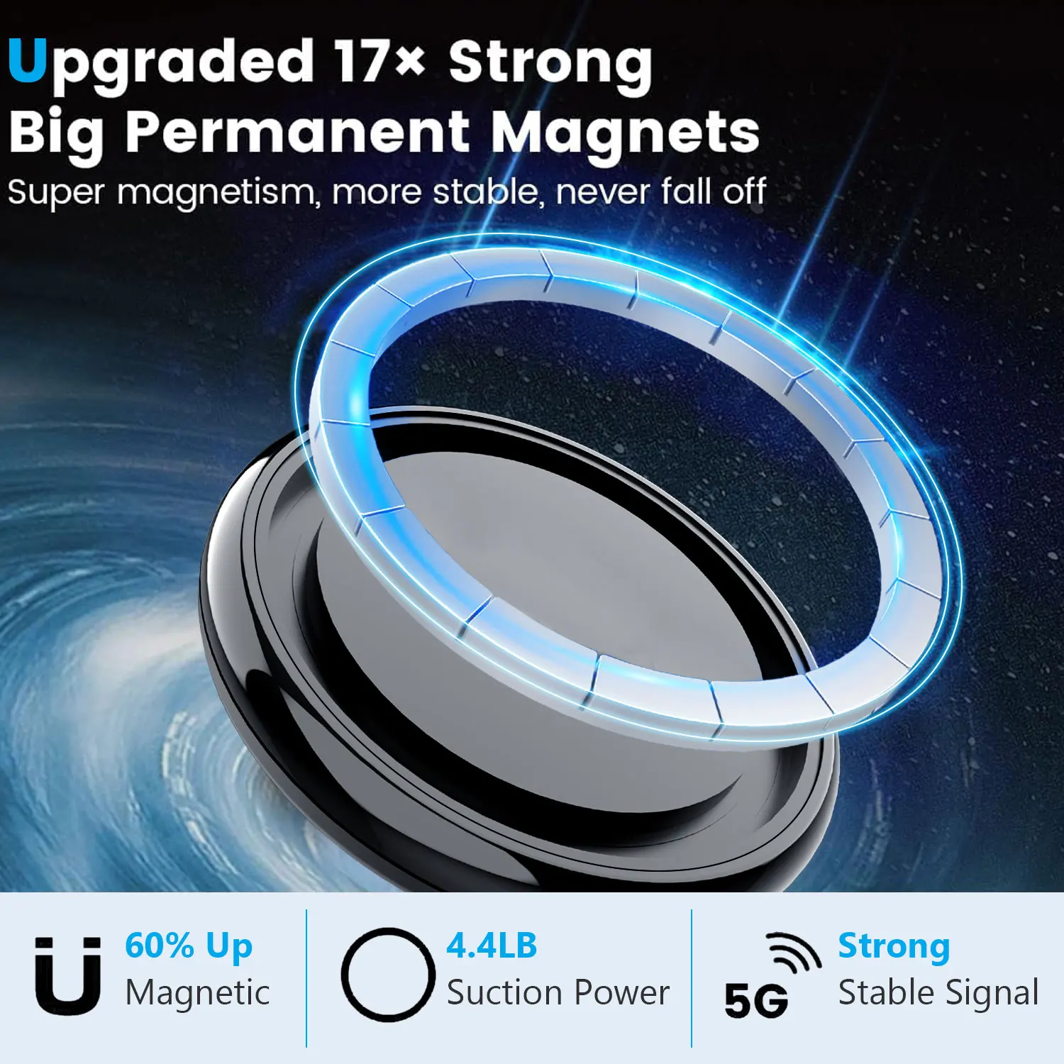 Magnetic Phone Holder Foldable & Portable Phone Stand Multipurpose Phone Holder for Car Home Office Car Essentials