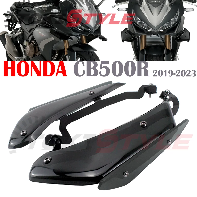 Motorcycle Front Light Cowl Side Winglet Wind Fin Spoiler Trim Cover For Honda new CBR500R cbr500r 2019-2022 2023 accessories