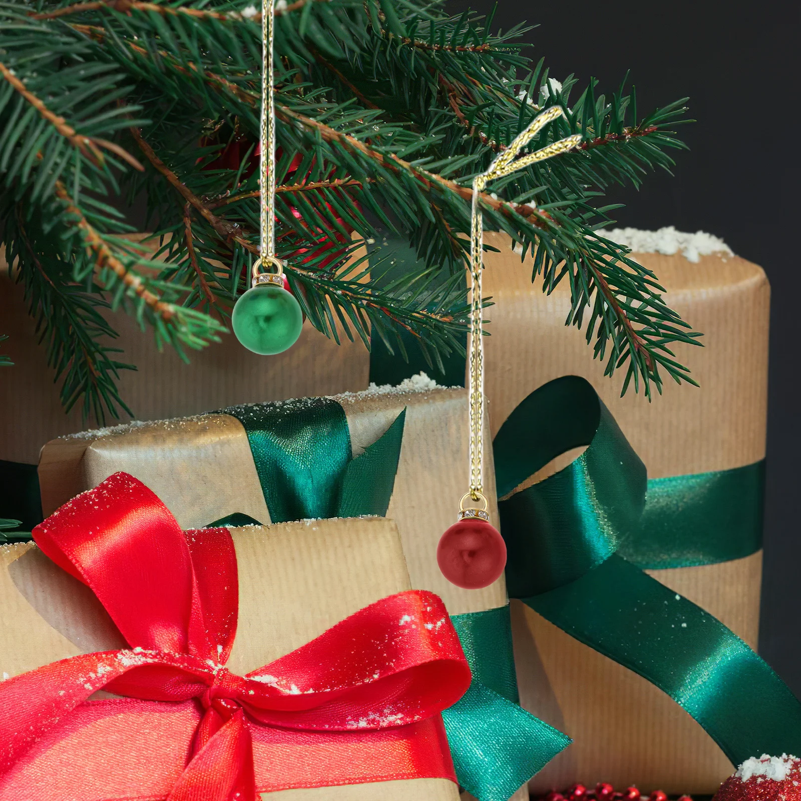 

250pcs Mini Round Pendant Balls Multicolor Shatterproof Christmas Hanging Decorations For Diy Craft Party Festival Xmas Tree