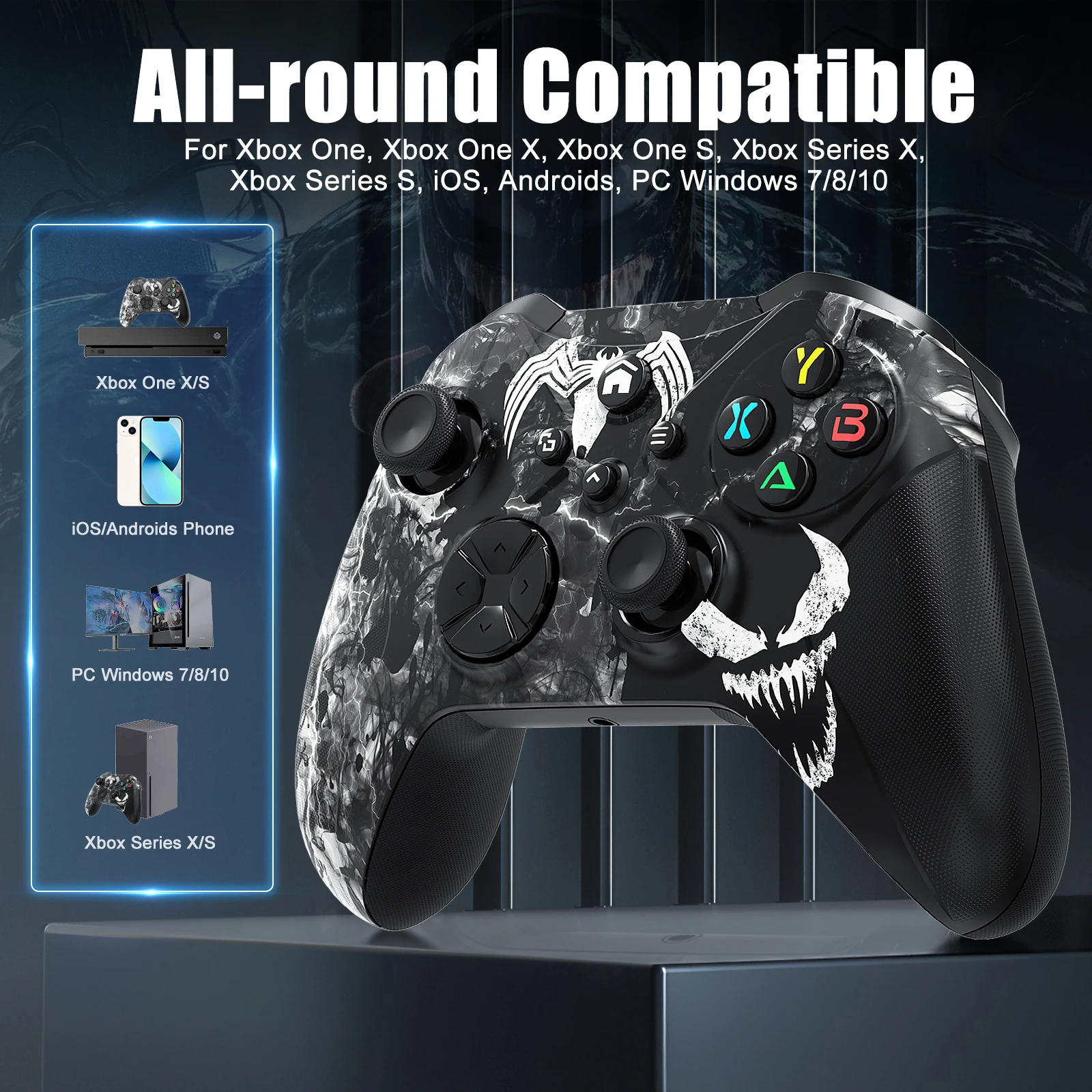 Wireless Controller Compatible Xbox One/Series X/S/Window Pc Wifi Joystick Dual Vibration 3.5mm Audio Jack With Turbo Function