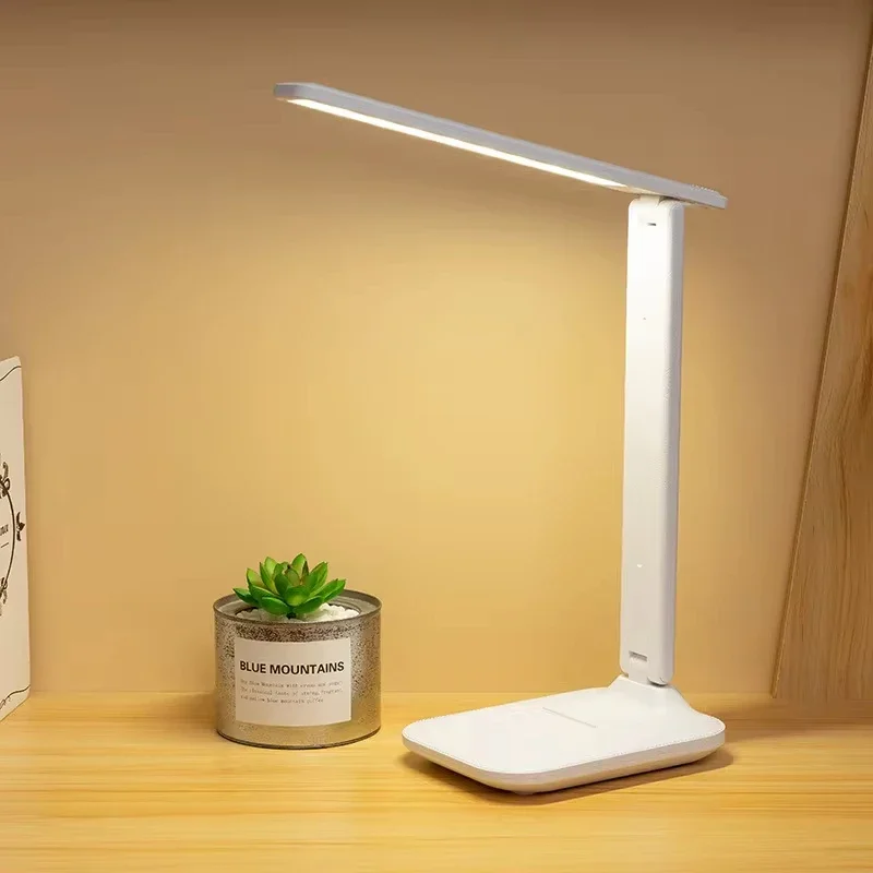 

Table Lamp Eyes Protection Dimmable Folding Table Lamp Student Dormitory Bedroom Reading USB Charging Night Light