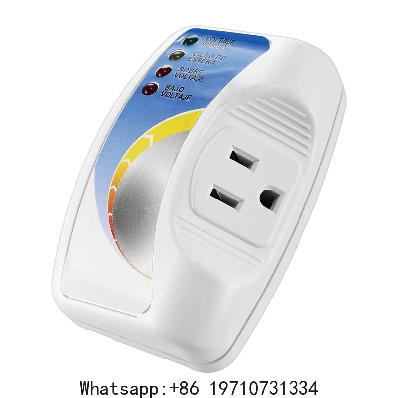 Protetor de Tomada Multifuncional de Parede com Supressor de Voltagem e Proteção contra Surtos para TV/PC/Geladeira