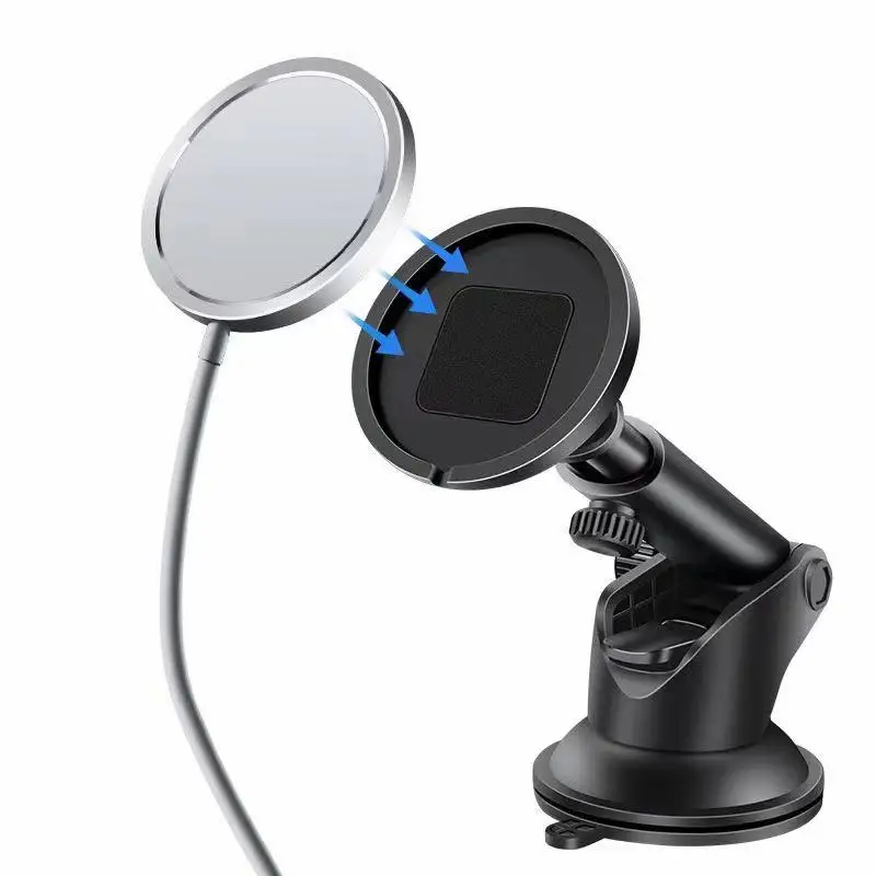 

XMXCZKJ Car Phone Holder Telescopic Rod Silicone Wireless Charging Cradle Phone Mount Holder For IPhone 12 Mini Pro Max