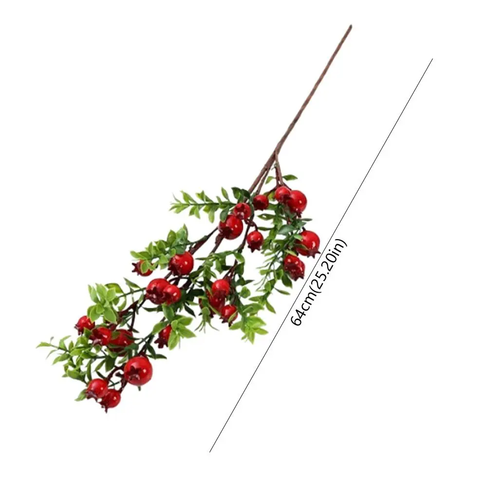 24 فروع رمان صناعية من الفاكهة، محاكاة بلاستيكية واقعية، فاكهة الرمان، فروع فواكه رغوية أنيقة مصنوعة يدويًا #6