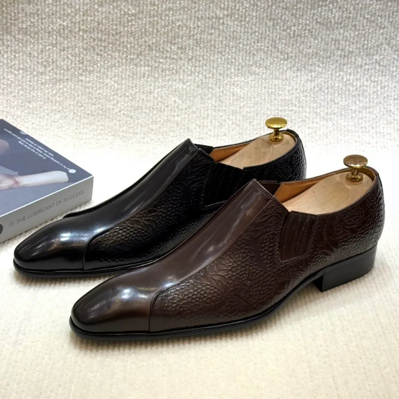 

Summer 2026 Men's Casual Leather Shoes Cowhide Business Genuine Leather Loafers Handmade