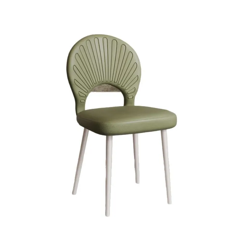 

Cream style dining chair 2025 new French soft bag backrest chair simple family dining table