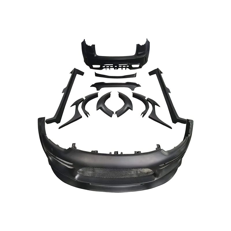 مناسبة لبورشه كايين 958.2 تعديل الجدار جسم واسع محاط ألياف الكربون الجبهة بار الجانب تنورة عجلة الحاجب الذيل #5