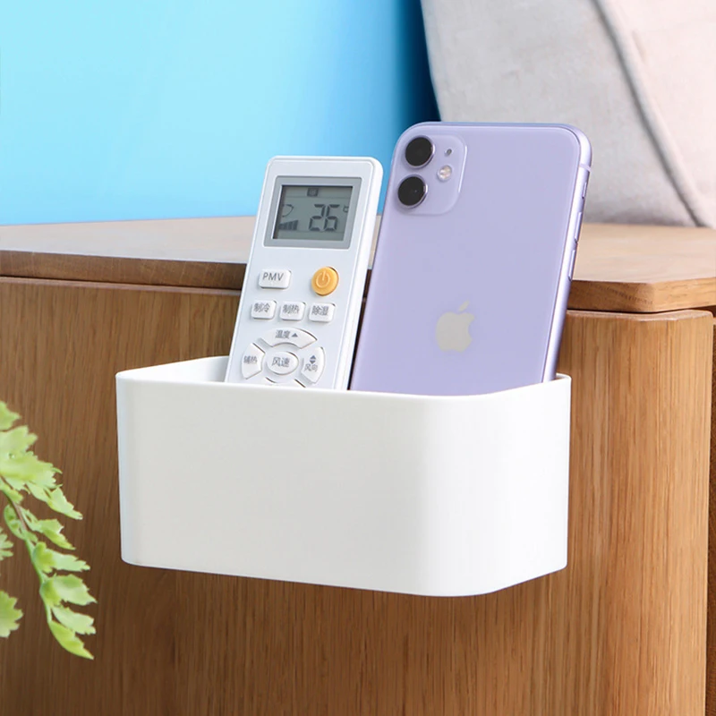 Traceless Wall Mounted Storage Box Bathroom Toiletries Storage Rack Mobile Phone Air Conditioning Remote Control Storage Rack