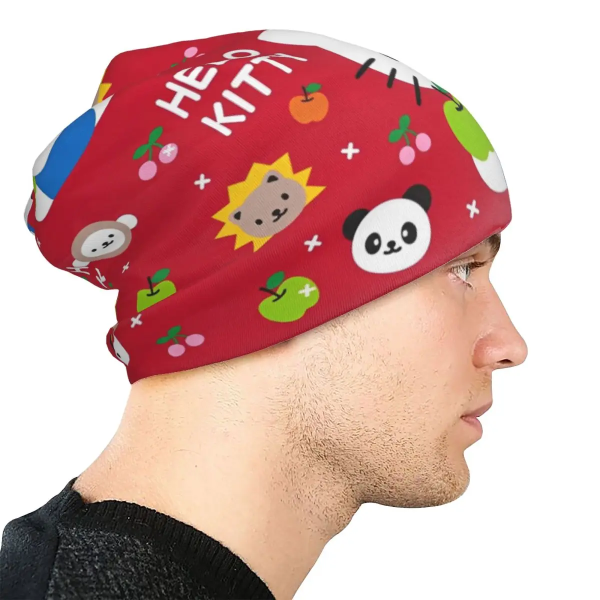 ハローキティ ボンネット帽子 ゴス アウトドア スカリー ビーニー帽子 かわいい漫画 メンズ レディース 夏用 デュアルユース キャップ