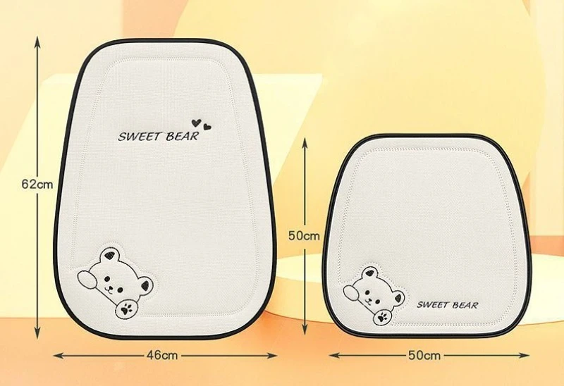 Mode Luxus Auto Sitzkissen Leinen Cartoon Bär frauen Nette Anti-slip Atmungsaktive Auto Sitz Schützen Kissen Abdeckung universal – Detail 1
