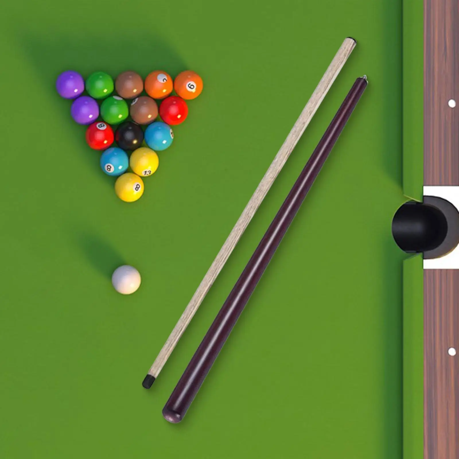 1/2 Pool Cue 145cm Long Snooker Cue for Pool Table Sports Beginner Adults