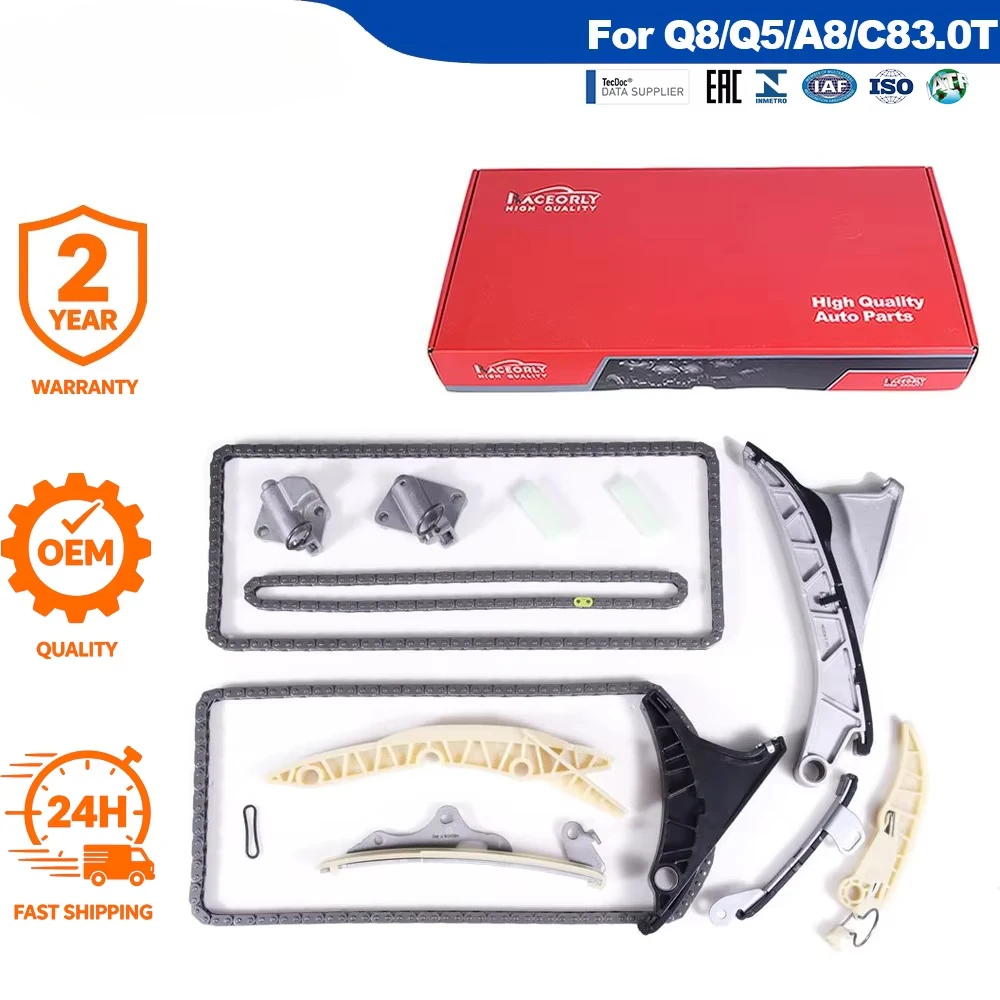 For RACEORLY 079109139L Timing Chain Kit 14pcs for Audi Q8 Q7 A8L A6 S4 S5 RS4 RS5 3.0T CWGD DCBD CZSE Rebuild