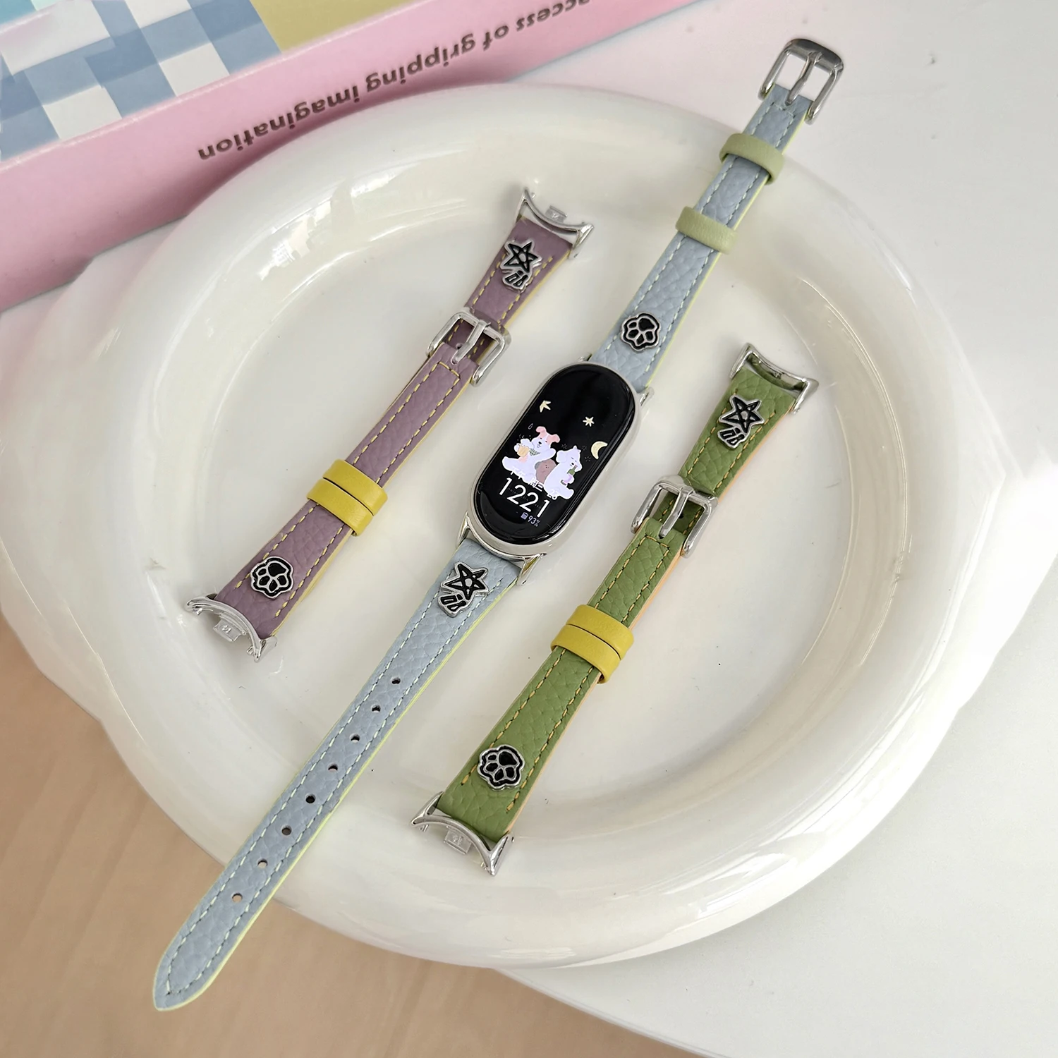 

Высокоэстетичный тонкий ремешок из воловьей кожи с верхним слоем для Xiaomi Band 10 8/9Pro, ремешок для девочек Redmi Watch 4/5, универсальный ремешок 18 20 22 мм