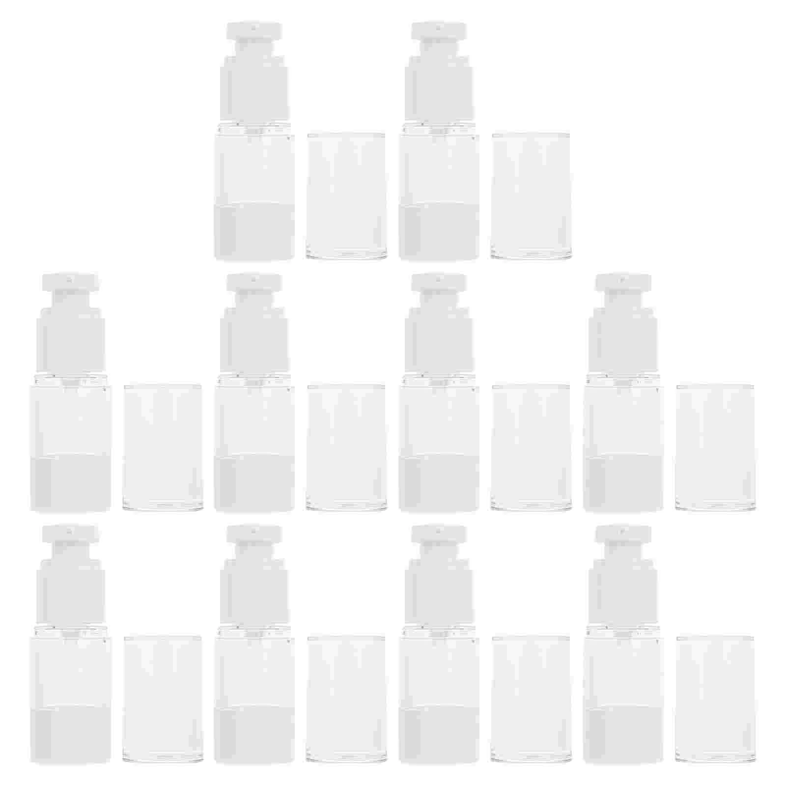 

10 PCS Vacuum Spray Bottle Press Type Bottles Clear Lotion Travel Use Sub Pp Reusable