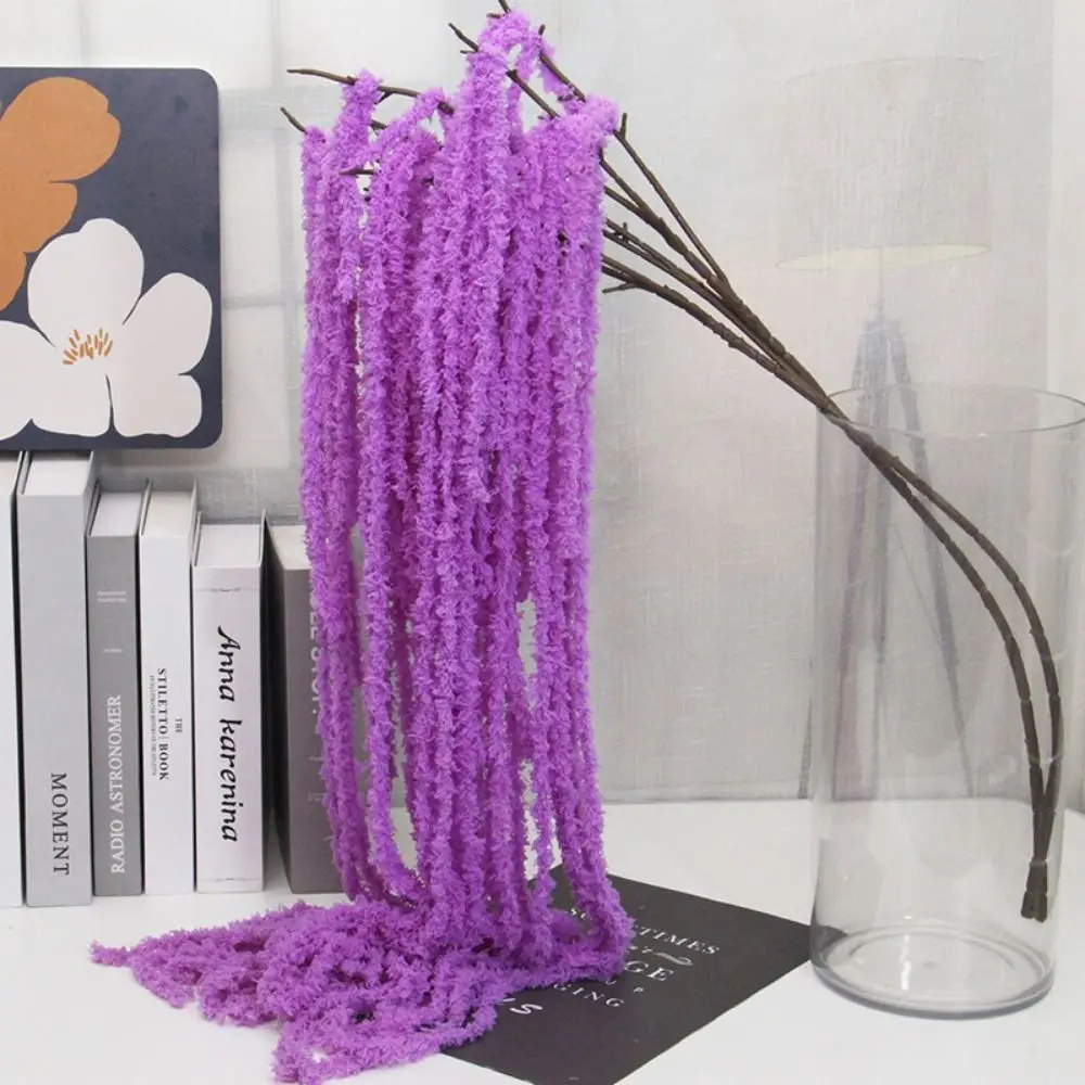 متعدد الألوان أمارانثوس نبات معلق اصطناعي حلية غزل معلقة شرابة طويلة زهرة اكسسوارات صور الدعائم #2