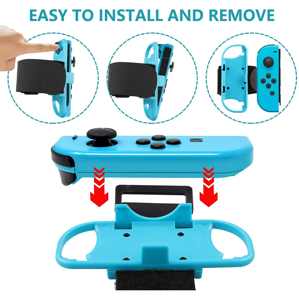 2 Buah untuk Nintendo Switch Band Tari Pergelangan Tangan Gelang Permainan Dapat Disesuaikan Tali Elastis NS Switch Dance Joy-Con Controller