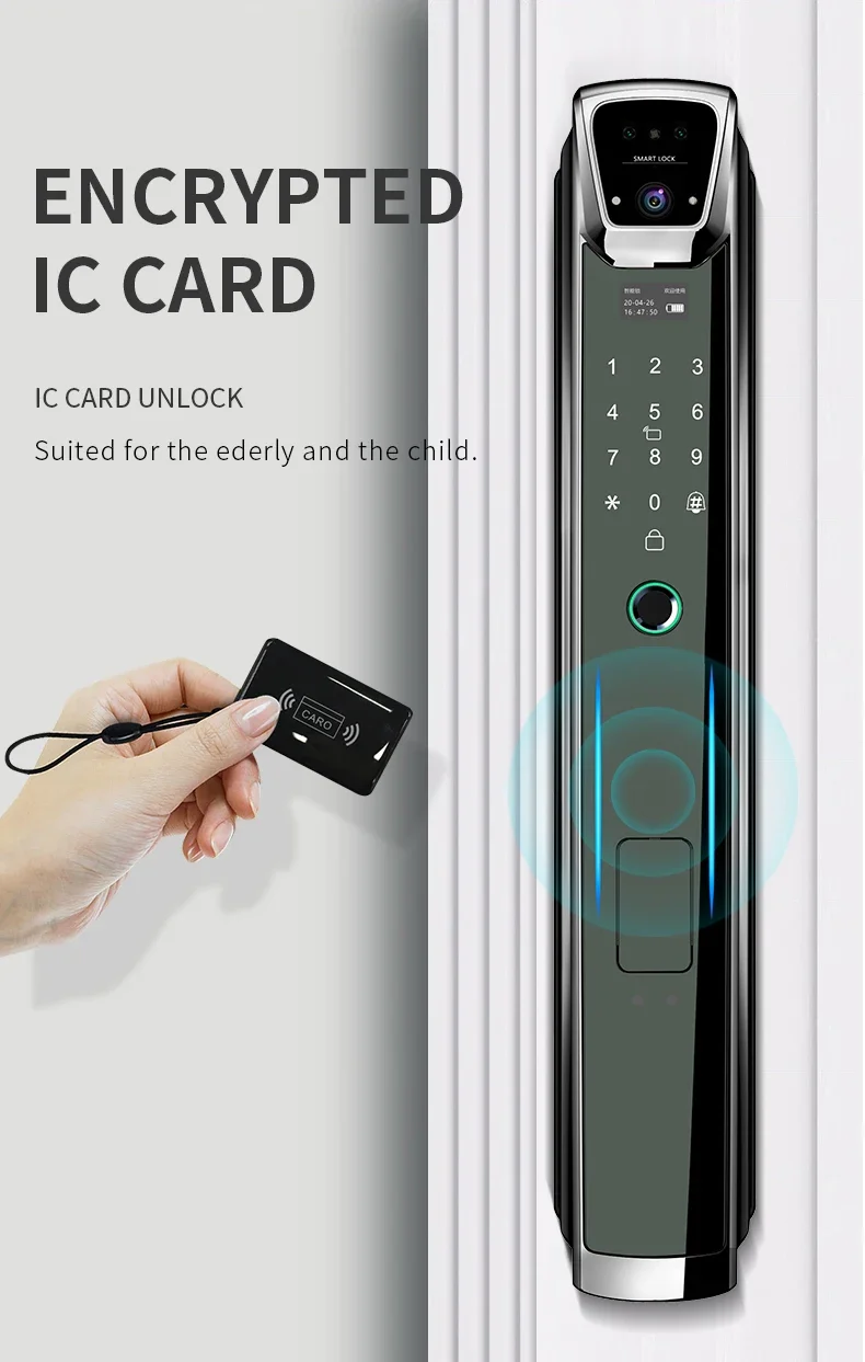 SZMYQ Tuya Smart Home App Control Door Lock with Camera WiFi 3D Full-Automatic Face Recognition & Video Intercom Smart Lock