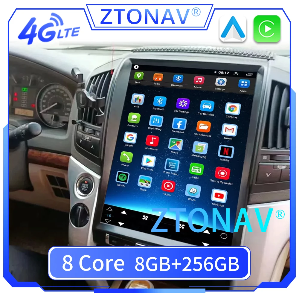 

Large Screen Car Radio Stereo For Land Cruiser 2008 2009 2010 2011-2015 Android Screen Car Media Player GPS Navi Auto Headunit